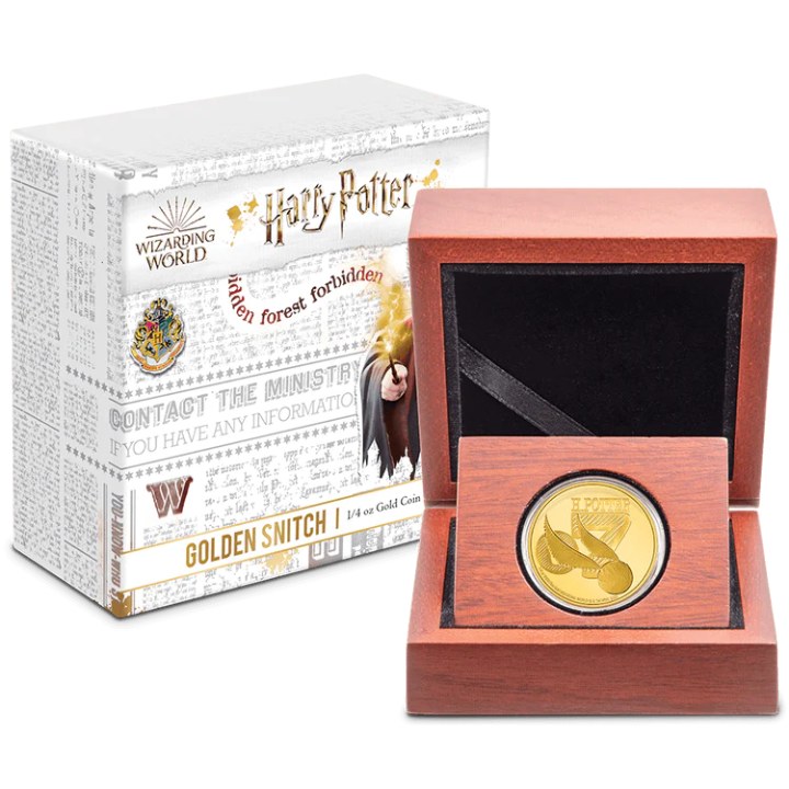 Niue: Harry Potter Classic - Golden Snitch 1/4 uncji Złota 2022 Proof