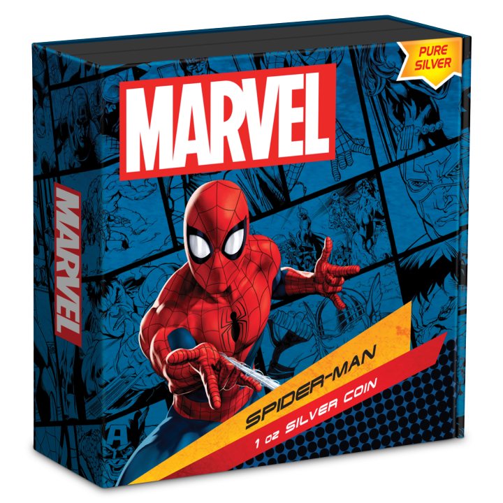 Niue: Marvel - Spider- Man kolorowany 1 uncja Srebra 2023 Proof