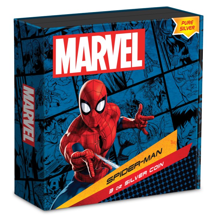 Niue: Marvel - Spider- Man kolorowany 3 uncje Srebra 2023 Proof