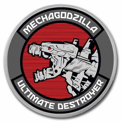 Niue: Mechagodzilla kolorowany 1 uncja Srebra 2021 