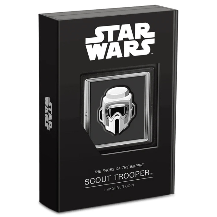 Niue: Star Wars The Faces of the Empire - Scout Trooper kolorowany 1 uncja Srebra 2021 Proof