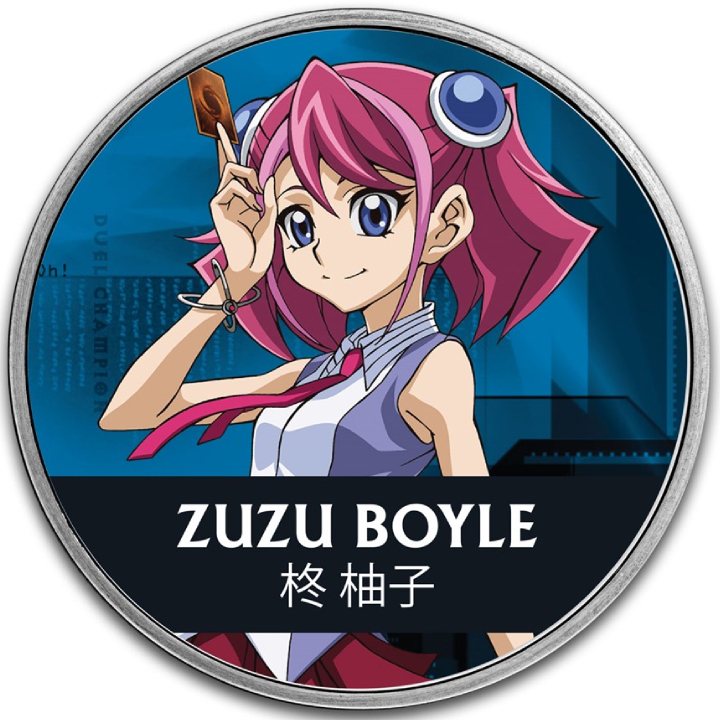 Niue: Yu-Gi-Oh! Zuzu Boyle kolorowana 1 uncja Srebra 2024 Slab