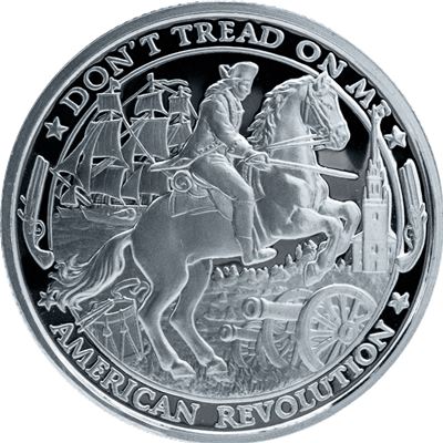 Patriot: American Revolution 1 uncja Srebra 2019 Prooflike Round