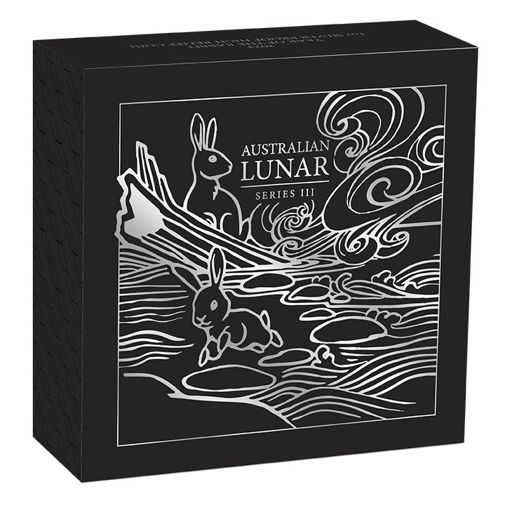 Perth Mint: Lunar III - Rok Królika 1 uncja Srebra 2023 Proof High Relief 