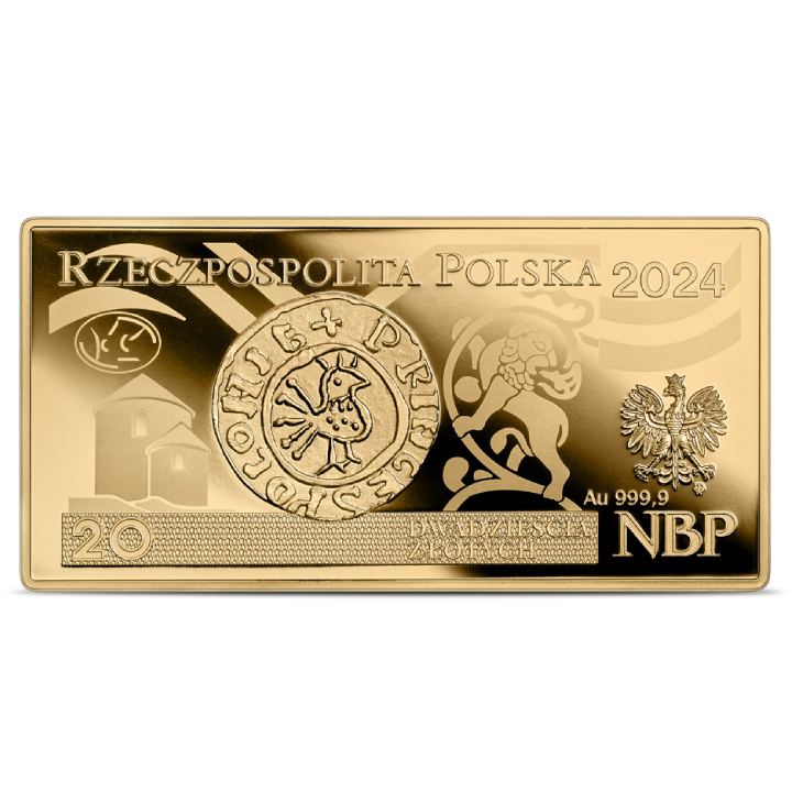 Polskie banknoty obiegowe – banknot o nominale 20 zł Złoto 2024 Proof