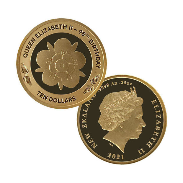 Queen Elizabeth II Ninety-Fifth Birthday 1/4 uncji Złota 2021 Proof