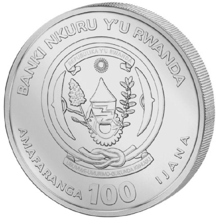 Rwanda: African Ounce - 15th Anniversary Mountain Gorilla 1 uncja Platyny 2023