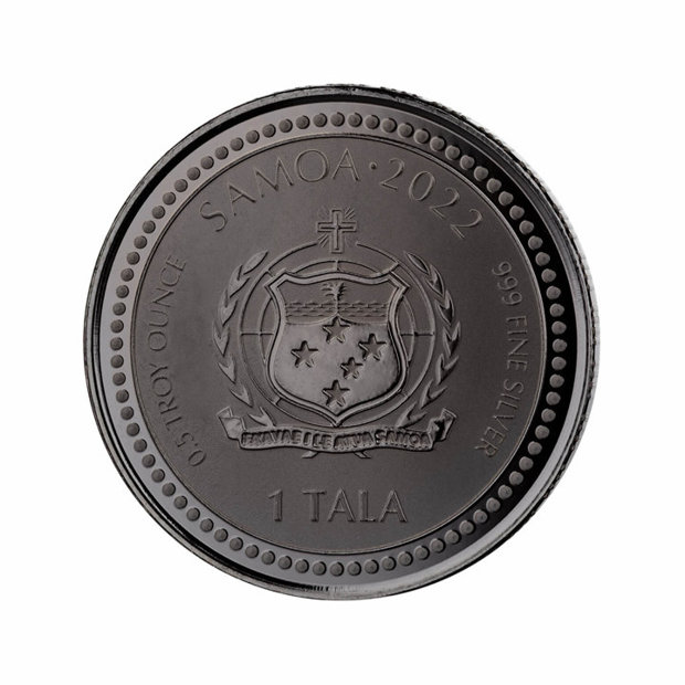 Samoa: Light of Christ 1/2 uncji Srebra 2022 Black Rhodium Proof