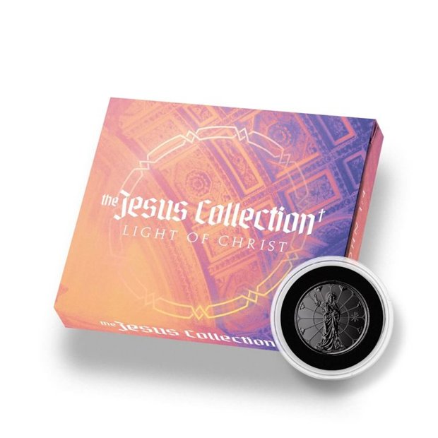 Samoa: Light of Christ 1/2 uncji Srebra 2022 Black Rhodium Proof