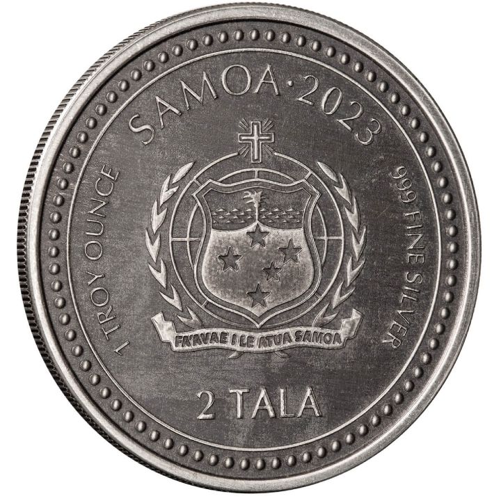 Samoa: The Teacher 1 uncja Srebra 2023 Antiqued Coin