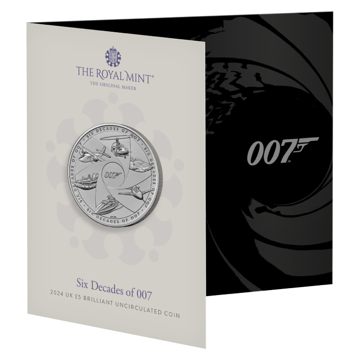 Six Decades of 007 £5 Miedzionikiel 2024