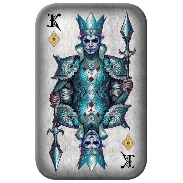 Sztabka Asturmint: Poker Cards - King of Diamonds kolorowany 2 uncje Srebra 2024 Antique Finish