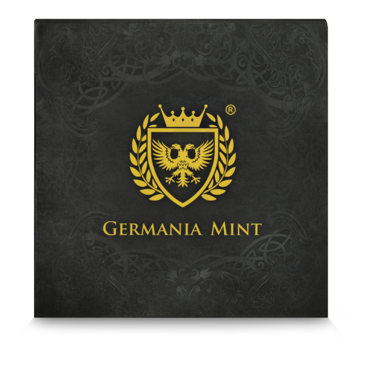 Sztabka Germania Mint: Gods - Baldur kolorowany 2 uncje Srebra 2024 Antique Finish