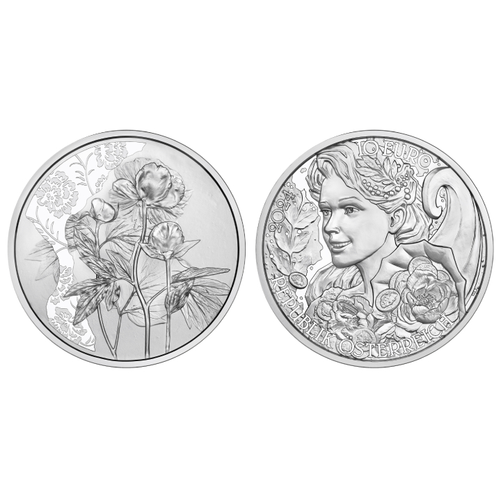 The Peony 10 Euro Srebro 2024