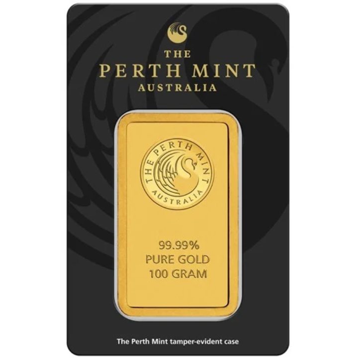 The Perth Mint: Sztabka 100 gramów Złota LBMA