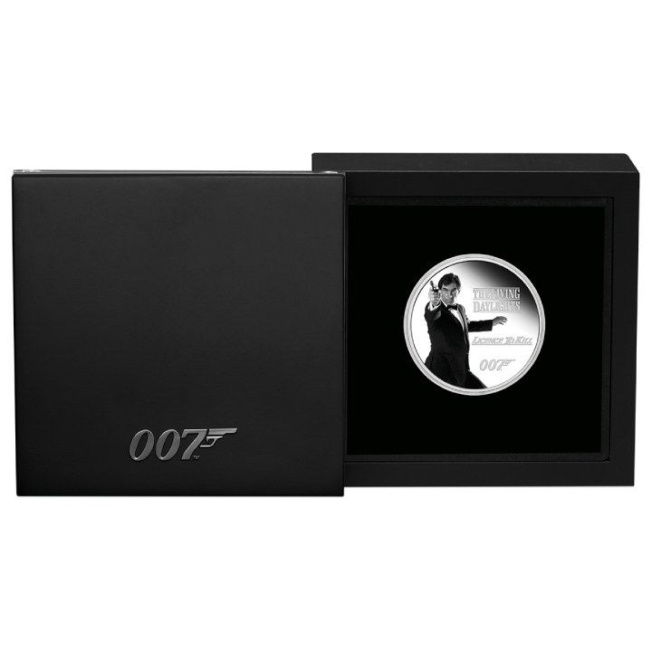 Tuvalu: James Bond Legacy 3rd issue - Timothy Dalton kolorowany 1 uncja Srebra 2023 Proof