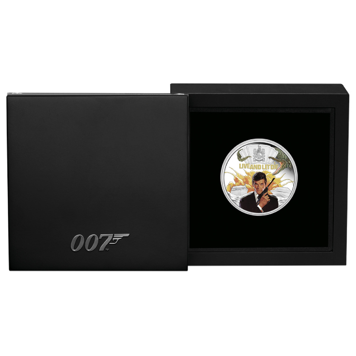 Tuvalu: James Bond - Live And Let Die kolorowany 1 uncja Srebra 2023 Proof