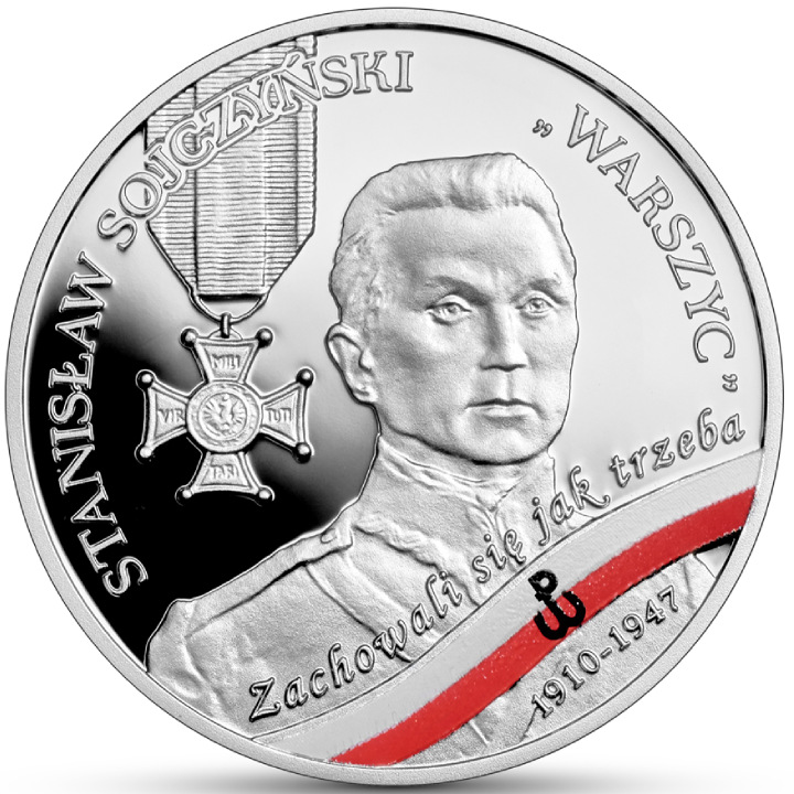 Wyklęci przez komunistów żołnierze niezłomni – Stanisław Sojczyński „Warszyc” 10 zł Srebro 2023 Proof