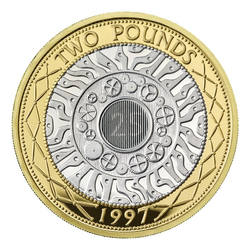 25. rocznica £2 pozłacany Srebro 2022 Proof 