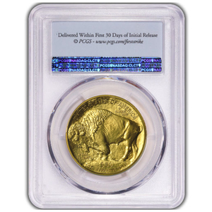 Amerykański Bizon 10th Anniversary 1 uncja Złota 2016-W PCGS PR70 DCAM First Strike