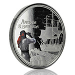 Antigua & Barbuda: Rum Runner kolorowany 1 uncja Srebra 2019 Proof