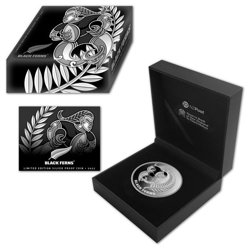 Black Ferns kolorowany 1 uncja Srebra 2022 Proof