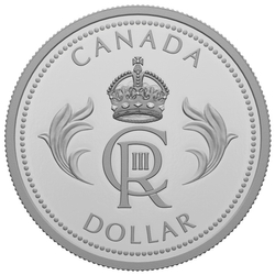 Canada: His Majesty King Charles III's Royal Cypher $1 Srebro 2023 Proof 