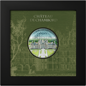 Cook Islands: Château de Chambord kolorowany 2 uncje Srebra 2024 Proof Ultra High Relief