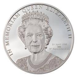 Cook Islands: In Memoriam Queen Elizabeth II 1 uncja Srebra 2022 Proof