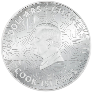 Cook Islands: Topography - Grand Canyon kolorowany 1000 gramów Srebra 2024 Proof 