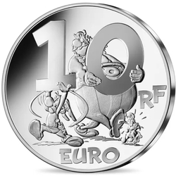 Francja: Asterix - Asterix and the Griffin kolorowany 10 Euro Srebro 2022 Proof 