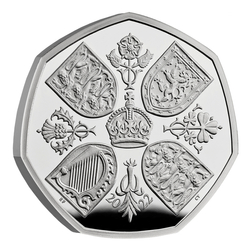 Her Majesty Queen Elizabeth II 50p Srebro 2022 Proof 