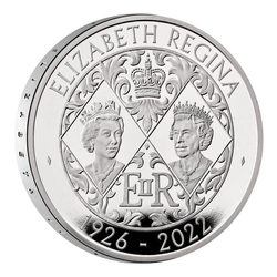 Her Majesty Queen Elizabeth II £5 Srebro 2022 Proof Piedfort Coin