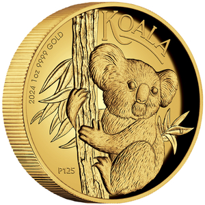 Koala 1 uncja Złota 2024 Proof High Relief