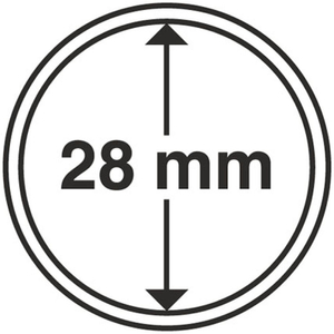 Leuchtturm - Plastikowy kapsel na monetę 28 mm 100 sztuk