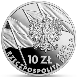 Marsz Niepodległości kolorowany 10 zł Srebro 2023 Proof