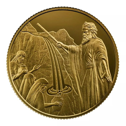 Moses And The Rock 10 NIS Złoto 2022 Proof 