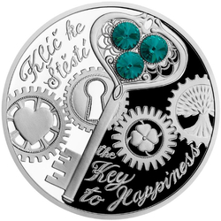 Niue: Crystal Coin - The Key to Happiness $2 Srebro 2022 Proof