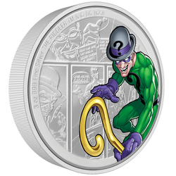 Niue: DC Villains - The Riddler kolorowany 3 uncje Srebra 2023 Proof