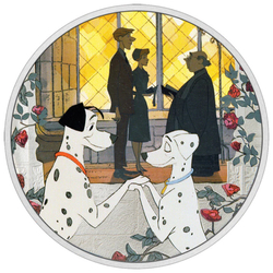 Niue: Disney 101 Dalmatians - Love kolorowany 1 uncja Srebra 2022 Proof