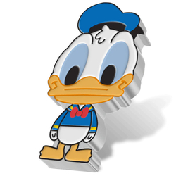 Niue: Disney Chibi - Donald Duck kolorowany 1 uncja Srebra 2021 Proof 