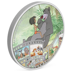 Niue: Disney Cinema Masterpieces - Jungle Book kolorowany 3 uncje Srebra 2022 Proof