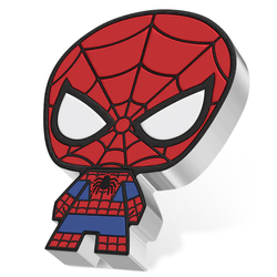 Niue: Marvel - Chibi 'Spider-Man' kolorowany 1 uncja Srebra 2023 Proof