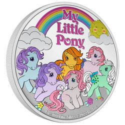 Niue: My Little Pony kolorowany 1 uncja Srebra 2022 Proof