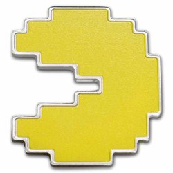 Niue: PAC-MAN kolorowany 1 uncja Srebra 2022 Proof Shaped Coin