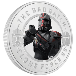 Niue: Star Wars The Bad Batch - Hunter kolorowany 1 uncja Srebra 2022 Proof