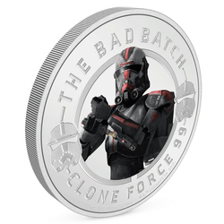 Niue: Star Wars The Bad Batch - Hunter kolorowany 1 uncja Srebra 2022 Proof