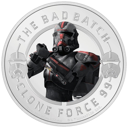 Niue: Star Wars The Bad Batch - Hunter kolorowany 1 uncja Srebra 2022 Proof