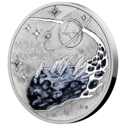 Niue: The Milky Way - Halley's Comet kolorowany $1 Srebro 2023 Proof