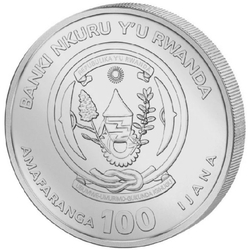 Rwanda: African Ounce - 15th Anniversary Mountain Gorilla 1 uncja Platyny 2023